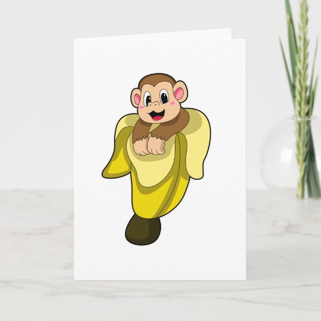 Monkey with Banana peel Card (Front)