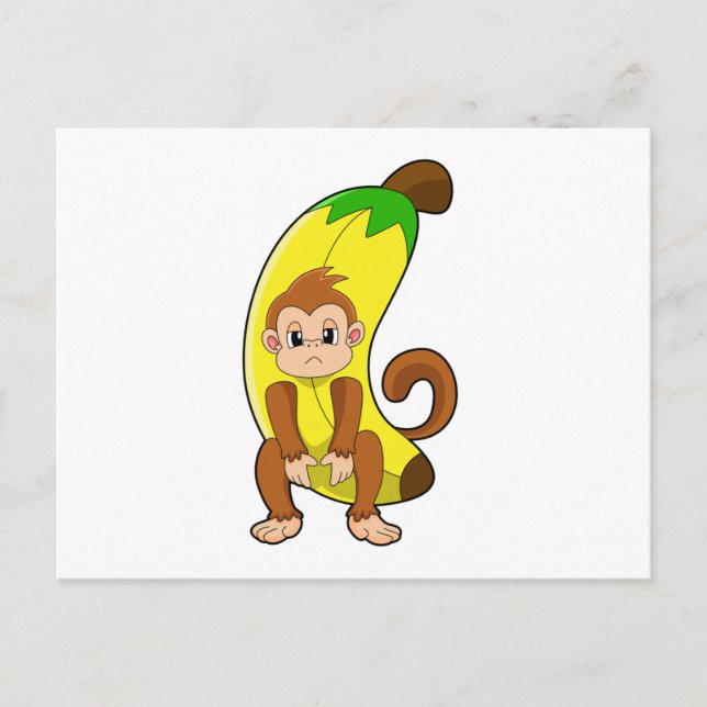 Monkey with Banana Postcard (Front)