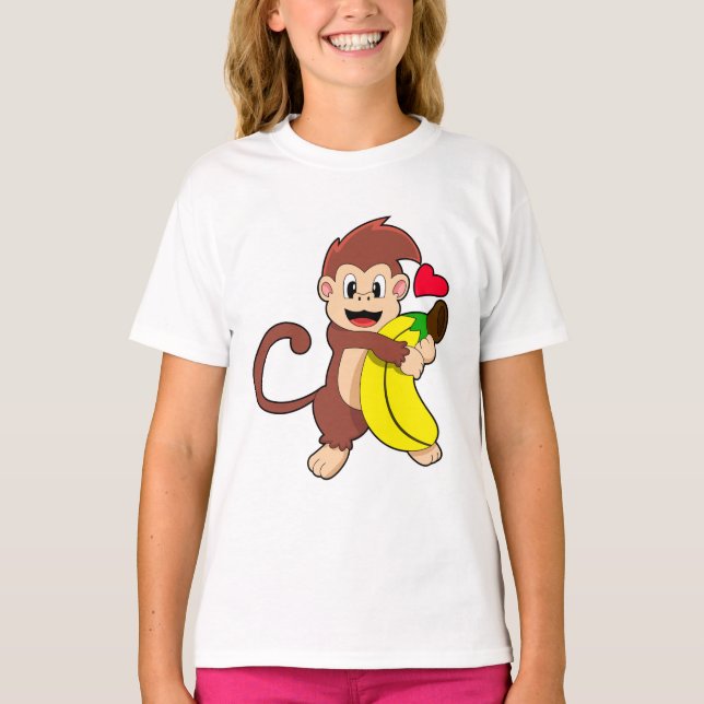 Monkey with Banana T-Shirt (Front)