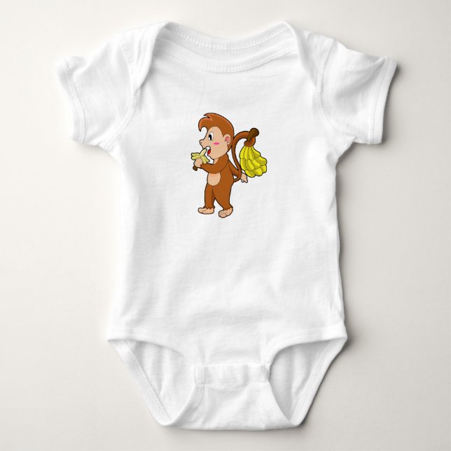 Monkey with Bananas Baby Bodysuit (Front)