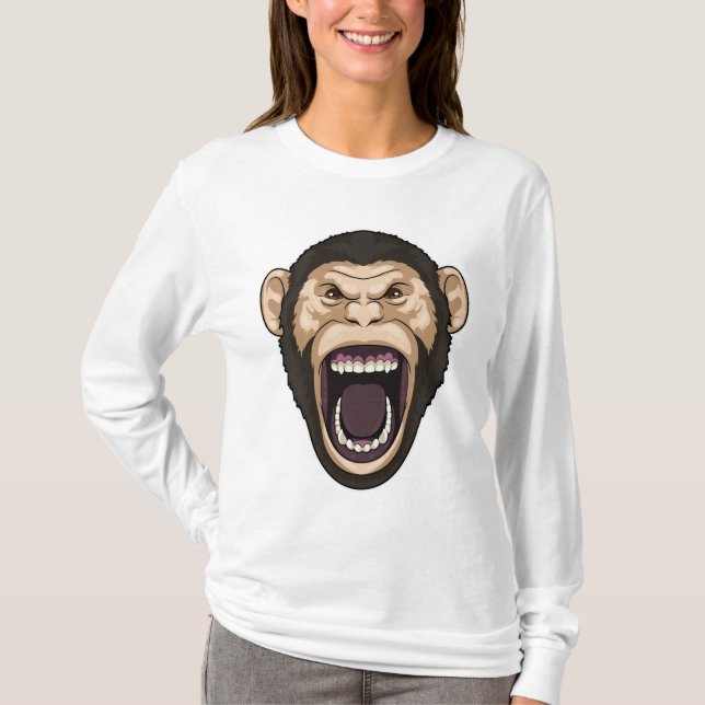 Monkey with black Hairs T-Shirt (Front)