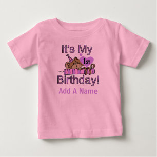 Monkey with Candle 1st Birthday Tshirt