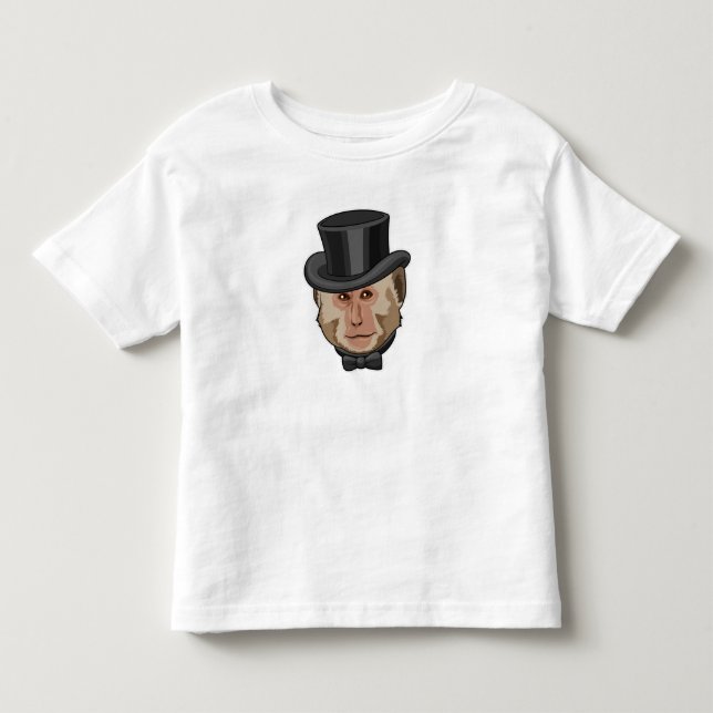 Monkey with Cylinder Toddler T-shirt (Front)