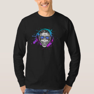 Monkey With Dj Headphones And Sunglasses T-Shirt