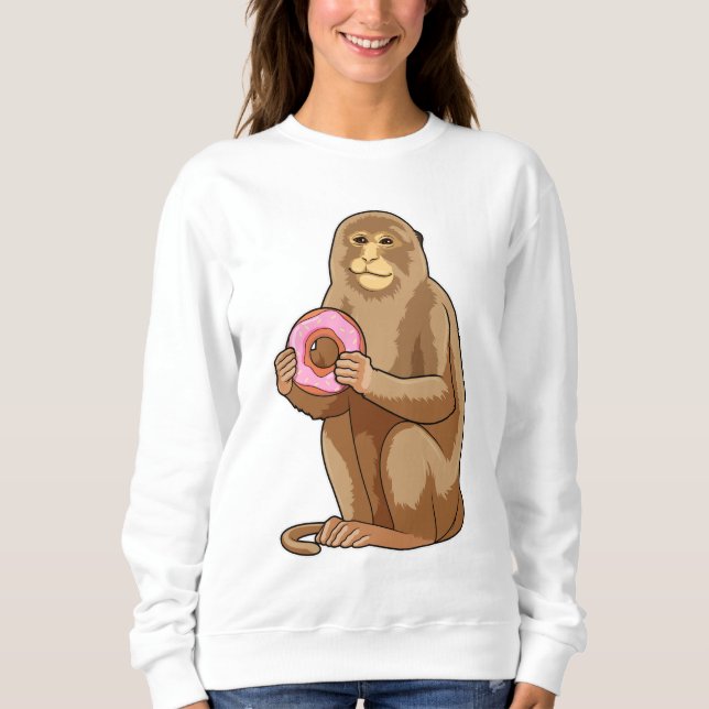 Monkey with Doughnut Sweatshirt (Front)
