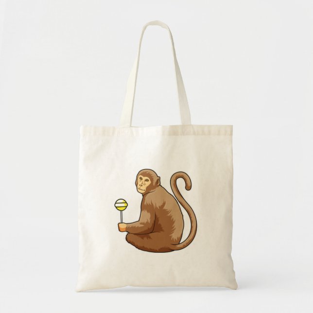 Monkey with Lollipop Tote Bag (Front)