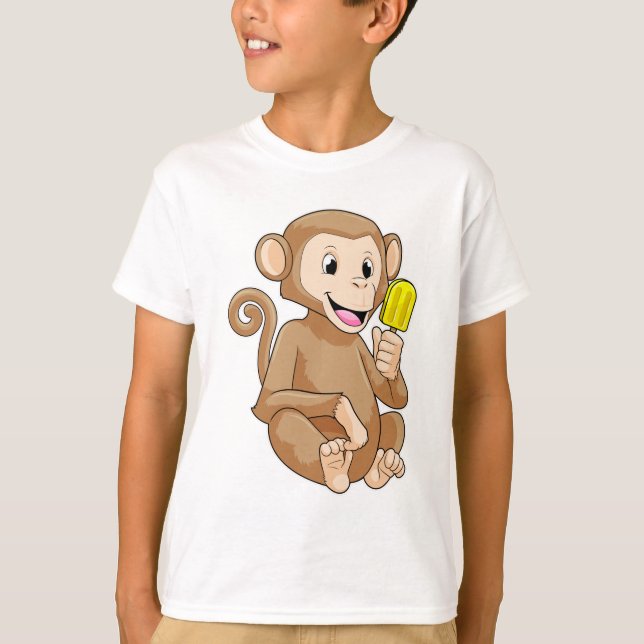 Monkey with Popsicle T-Shirt (Front)