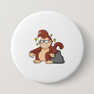 Monkey with Sunglasses 3 Inch Round Button