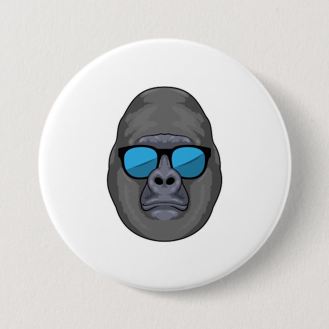 Monkey with Sunglasses 3 Inch Round Button (Front)