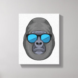 Monkey with Sunglasses Canvas Print