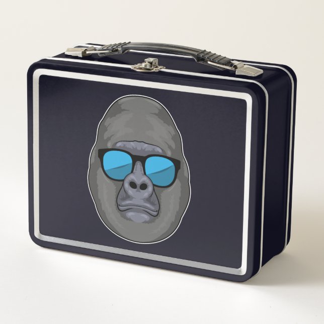 Monkey with Sunglasses Metal Lunch Box (Front)