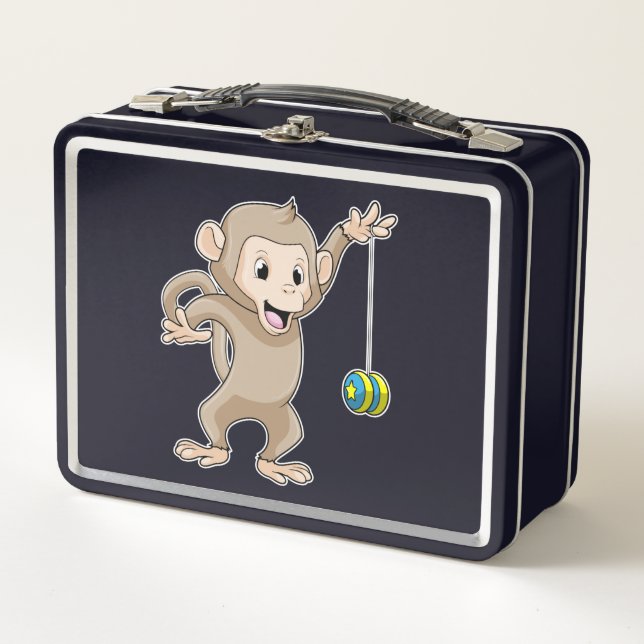 Monkey with Yo-yo Metal Lunch Box (Front)