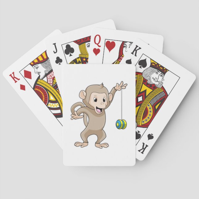 Monkey with Yo-yo Playing Cards (Back)
