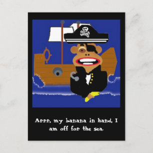 monkeypirate, Arrr, my banana in hand, I am off... Postcard