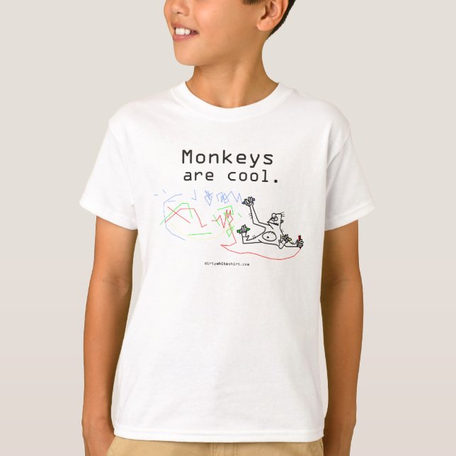 Monkeys are cool. T-Shirt (Front)
