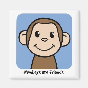 Monkeys Are Friends Magnet
