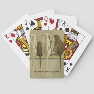 Monkeys Business Birthday From Group Personalized Playing Cards