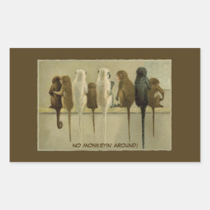 Monkeys Business Birthday From Group Personalized Sticker