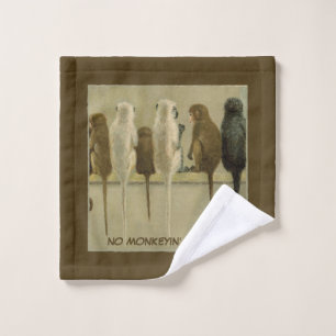 Monkeys Business Birthday From Group Personalized Wash Cloth
