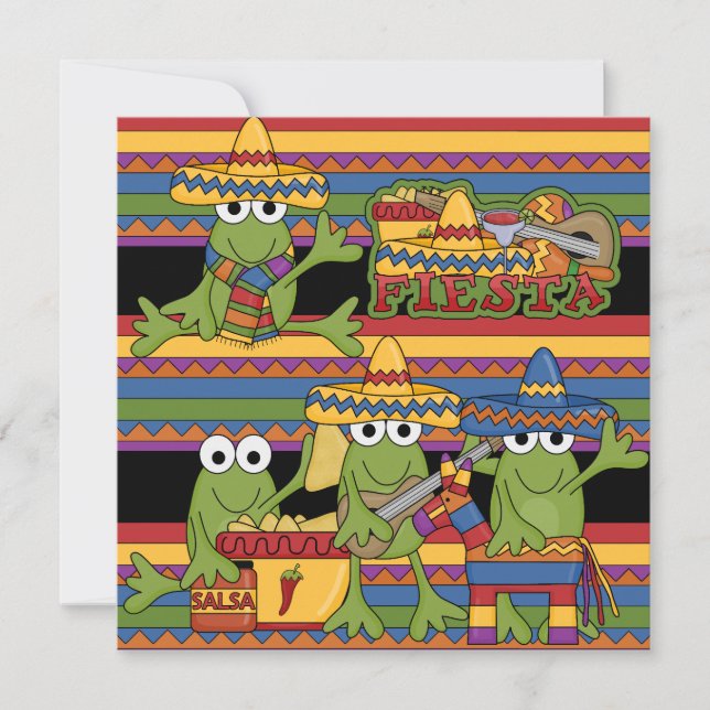 Monkeys Fiesta Customized  Birthday Invitations (Front)