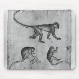 Monkeys, from The Vallardi Album Mouse Pad