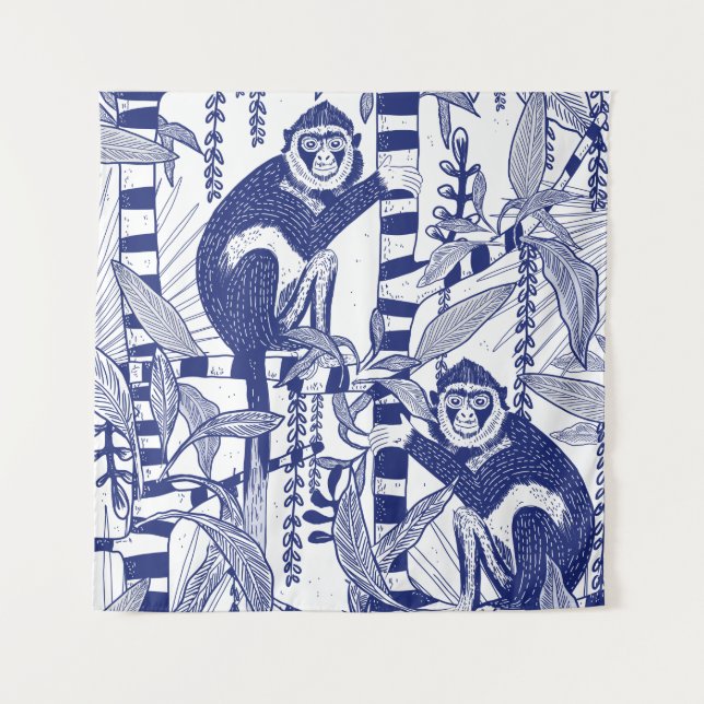 Monkeys in the Jungle Tapestry (Front)