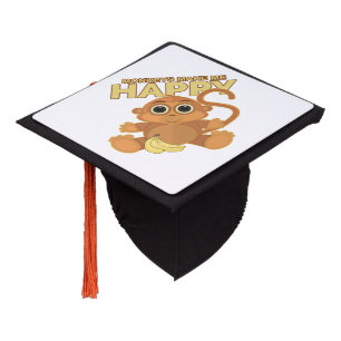 Monkeys Make Me Happy Graduation Cap Topper