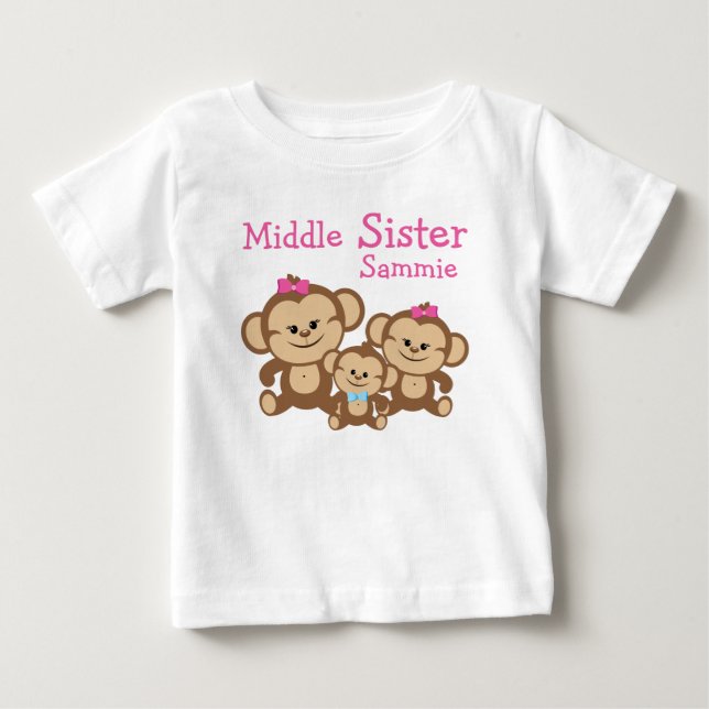 Monkeys Middle Sister Tutu Bodysuit (Front)
