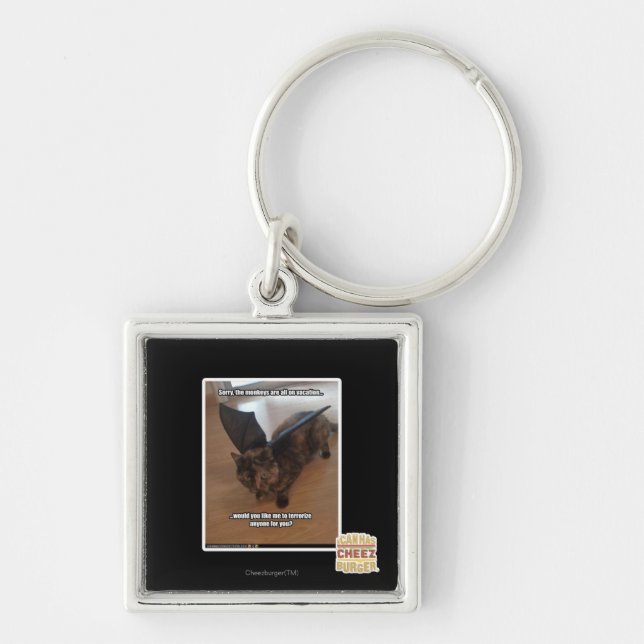 Monkeys on vacation keychain (Front)