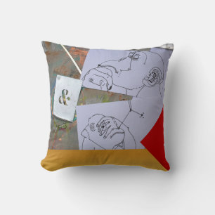 Monkeys thinking about New Year's resolutions P Throw Pillow