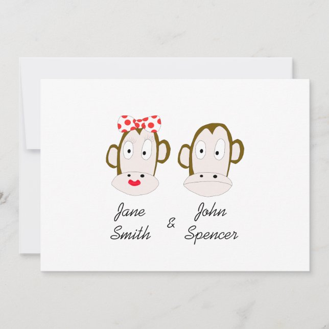 Monkeys Wedding Invitation Template (Front)
