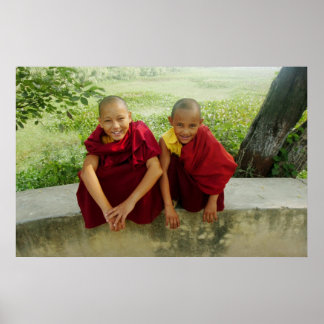 Monks at Deer Park Poster