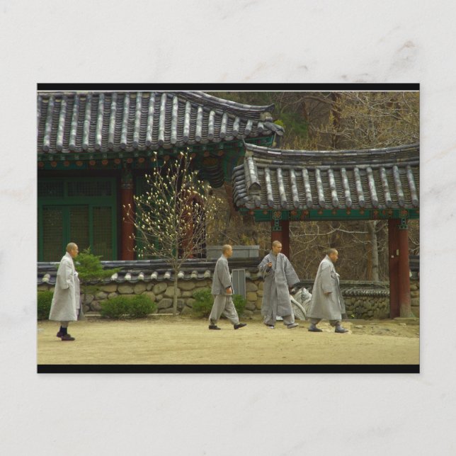 Monks at palgong mountain, South Korea Postcard (Front)