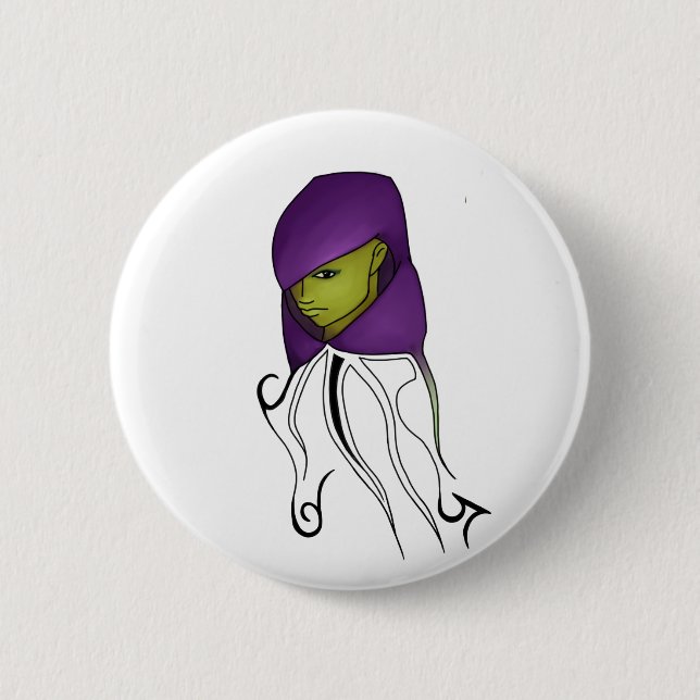 Monk's Hood 2 Inch Round Button (Front)