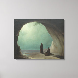 Monks in a Grotto (by Carl Blechen) Canvas Print
