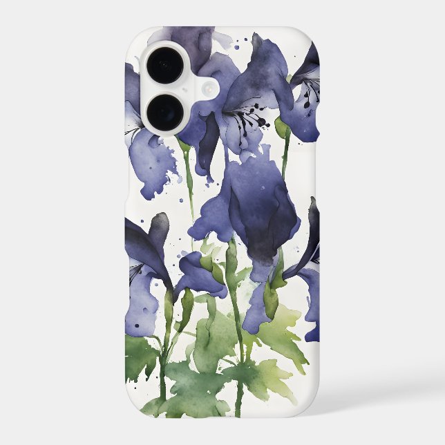 Monkshood - Watercolor flowers (Back)