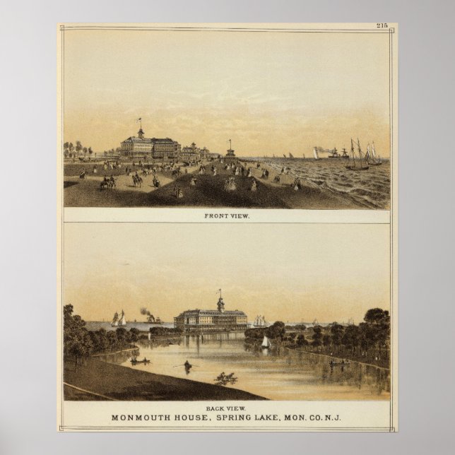 Monmouth House, Spring Lake, NJ Poster (Front)