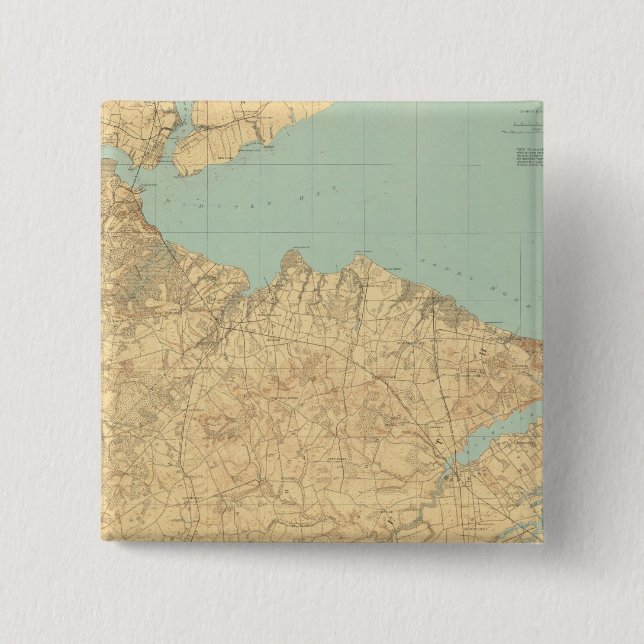 Monmouth Shore, New Jersey 2 Inch Square Button (Front)