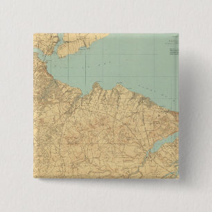 Monmouth Shore, New Jersey 2 Inch Square Button