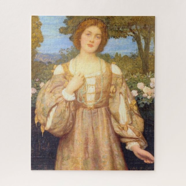 Monna Giovanna (by Edward Robert Hughes) Jigsaw Puzzle (Vertical)