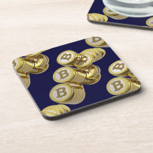 Monnaie Bitcoin - Dessous de verre M5 carré