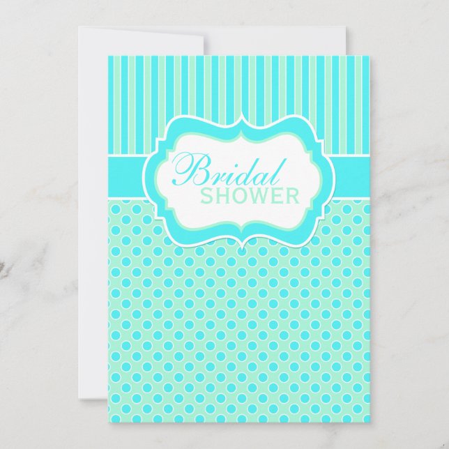 Monnaie, Bleu, Pointe Polka Blanche, Invitation De (Devant)