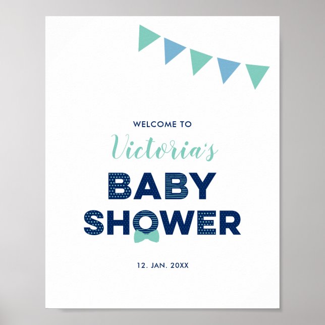 Monnaie et Marine | Affiche de bienvenue Baby show (Devant)