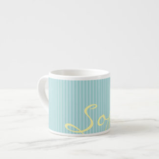 Monnaie Vert & Bleu Nom Mug - Grandes Minces Solid