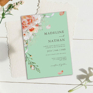 Monnaie verte et Faire-part de mariage floral de P