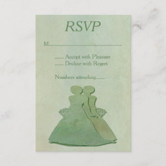 Monnaie Verte Rustique Mariage Lesbienne RSVP