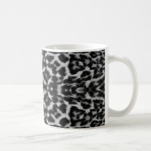 Mono kaleidoscope leopard fur pattern coffee mug