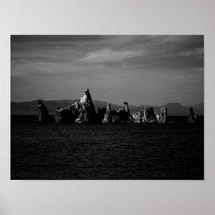 Mono Lake California - Black and White Poster