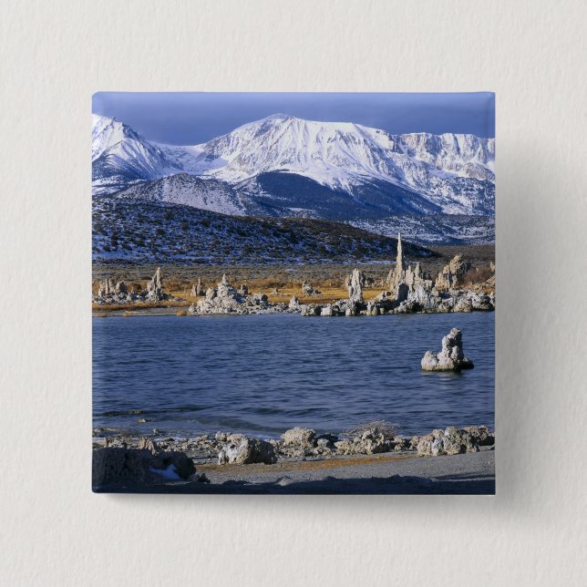 MONO LAKE TUFA STATE NATURAL RESERVE, 2 INCH SQUARE BUTTON (Front)