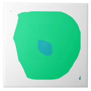 Mono leaf illustration Ceramic Tile